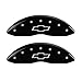 MGP Caliper Covers 14207FBOWBK 'Bowtie' Engraved Caliper Cover with Black Powder Coat Finish and Silver Characters, (Set of 2)