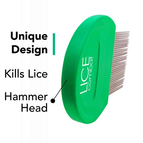 Head Lice Professional Metal 2 Pack Comb Kit for Long&Short hair