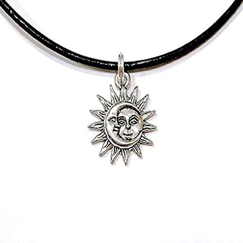 Sun Moon Face Celestial Sol Luna Choker Necklace