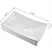 Comllen Above Counter Rectangle White Porcelain Ceramic Bathroom Vessel Sink Art Basin