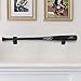 Baseball Bat Display Wall Mount - Handmade in USA Solid Maple w/Felt Liner and Hidden Screws - Horizontal Bat Hanger (Black)