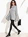 SheIn Women's Cowl Neck Split Back Bell Sleeve Sweatshirt - Grey Small