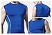 Tesla TM-R15-BLSZ_Medium Men's R Neck Sleeveless Muscle Tank Dry Compression Baselayer R15