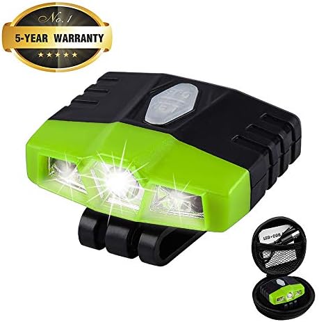 Ultra Bright Mini Hands Free Cree LED Clip on Cap Light - Rechargeable Waterproof Hat Light Flashlight Headlamp for Fishing Camping Hand Work Baseball Caps