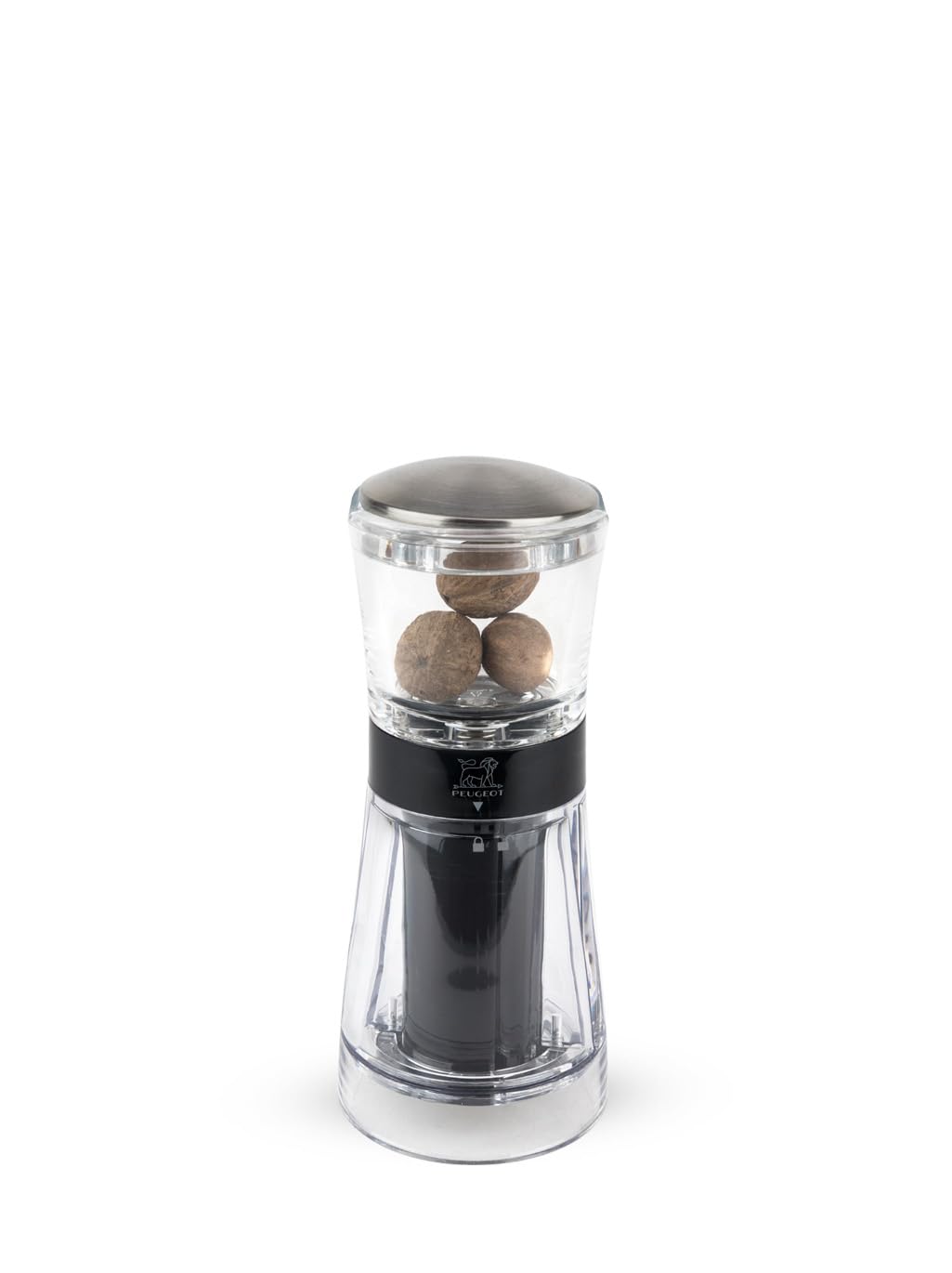 Peugeot 33101 Goa Nutmeg Mill, Clear Acrylic, 6.5 x 6.5 x 15 cm, Standard Size