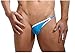 S Forever Men's Underwear Sexy One Side Jockstrap Thongs G-String Jockstrap Briefs Bikini (Blue)
