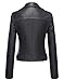 Tanming Women's Faux Leather Moto Biker Short Coat Jacket