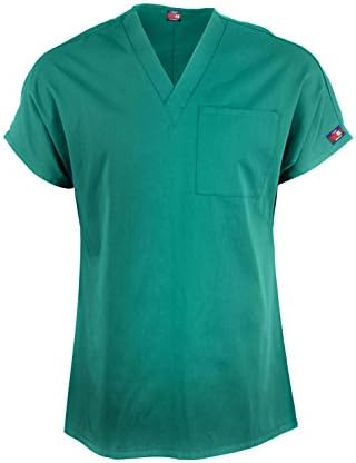 MediFit Men's Basic Solid V-Neck Medical Scrub Top(Mentop-Med,LBL-XL)