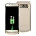 COOFUN Samsung Galaxy S7 Edge Charger Case 5200mAh Ultra Slim Rechargeable Portable External Backup Battery Pack-Charger Cover-Protective Case Power Bank Case (Gold)