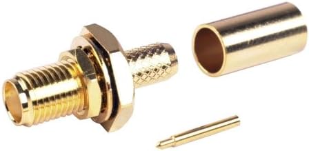 RP-SMA Female Coax Connector - BAG of 50 - for RG8X - Belden 9258 - CommScope WBC240 - Times LMR-240 LMR240 - Andrew CNT240 - Remee 1600 - RG-8x - Mini-8 Mini8 Coaxial Cable