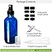 Blue Glass Spray Bottles (4oz) - 6 pack - Small Empty Bottle for Essential Oils and Cleaning Solutions Mist
