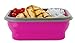 Smart Planet EC-34 Small 1-Compartment Eco Silicone Collapsible Meal Kit Lunch Box, Pink