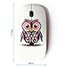 KOOLmouse [ Optical 2.4G Wireless Mouse [ Owl Pink Eyes Colorful Disco Bird Drawing ]