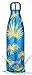 MIRA Vacuum Insulated Travel Water Bottle | Leak-proof Double Walled Stainless Steel Cola Shape Portable Water Bottle | No Sweating, Keeps Your Drink Hot & Cold | 17 Oz (500 ml) (Blue Palm)