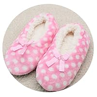 PilotageAuto Socks Indoor Floor Slippers Shoes Polka Dot Lovely Women Slippers,Pink,9