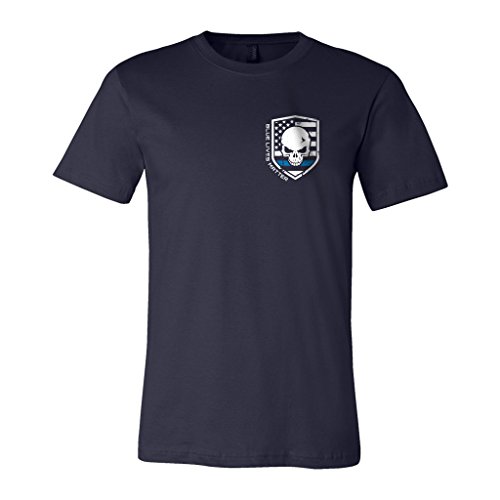 Blue Lives Matter Police T-Shirt Thin Blue Line Medium Navy