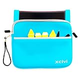 Xcivi Neoprene Protective Carry Case for Boogie Board Scribble 'n Play with Zip Accessary Pocket (Blue)