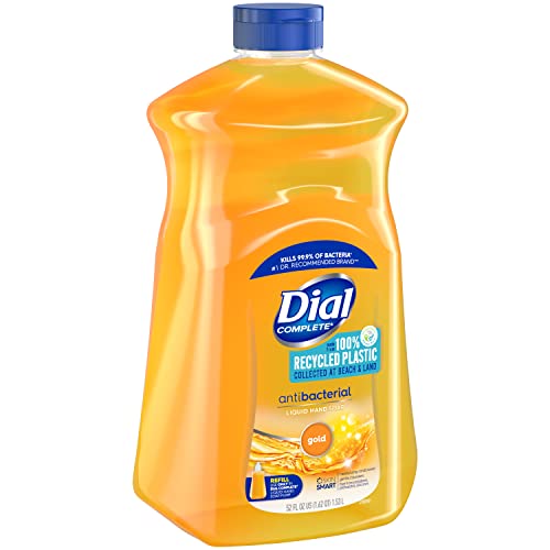 DIAL ANTIBACTERIAL LIQUID HAND SOAP REFILL, GOLD, 52 FLUID OUNCES (PACK OF 6)