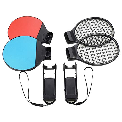 LINGSFIRE Switch Tennis Racket and Ping Pong Paddle For Nintendo Switch Joy-Con Controller, Accessories Compatible with Mario Tennis Aces Sports Games, 2 Pairs Set - Thumbnail 6