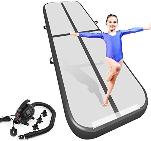 Playieer 9.84ft/13ft/16.4ft/19.69ft/23ft/26ft/29ft/33ft/36ft Air Track Tumbling Mat for Gymnastics Inflatable Airtrack Floor Mats with Electric Air Pump for Home Use