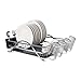 MICOE Dish Drain Drying Rack 1 tier Tableware organizer with Cup Holder Large Capacity dish racks for counter H-WDT1001