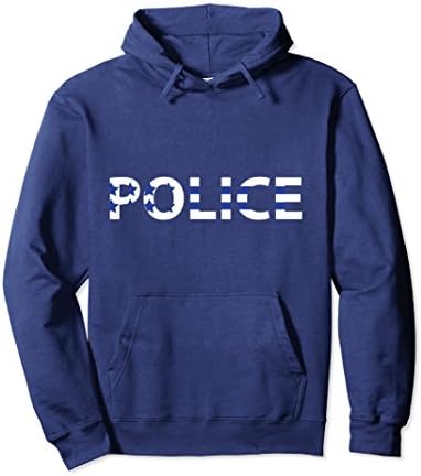 Unisex POLICE USA Stars and Thin Blue Stripes Flag Hoodie 2XL Navy