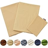 エムール シワになりにくい 布団カバー3点セット シングル 無地 ベージュ