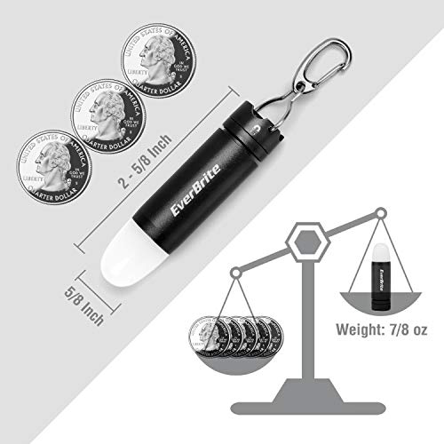 EverBrite 3 Pack Mini LED Keychain Flashlight, Control Switch