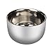 TONSEE Stainless Steel Metal Men's Shaving Mug Bowl Cup + Shaving Brush