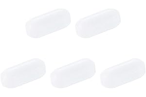 MECCANIXITY Magnetic Stirrer Mixer Stir Bar Rod 10mm(0.39") x4mm Cylinder Shape PTFE Coating Magnet White for Laboratory 5Pcs
