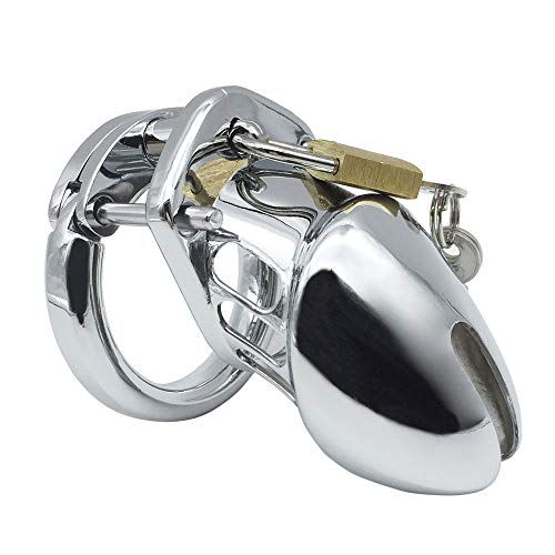 Metal steel chasti-ty devices male briefs anti-off with 50mm ring…