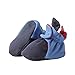Zutano Unisex Baby Cotton Color Block Bootie,3M (0-3 Months),Navy/Periwinkle/Red