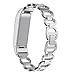 ANCOOL Compatible with Fitbit Flex Bands Men Women, Stainless Steel Replacement Strap Accessory Metal Bracelet Wristband for Fitbit Flex, NOT for FLEX 2. (Silver)