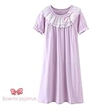 DGAGA Little Girls Princess Nightgown Cotton Lace Bowknot Sleepwear Nightdress