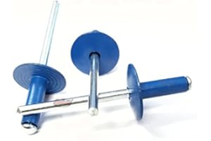 EDGE PERFORMANCE PRODUCTS Chevron Blue 3/16" Pop Rivets Aluminum Large Head Exploding Banana Peel Back Fasteners .125 - .560 Grip Range