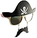 Sun-Staches Pirate Sunglasses | Costume Accessory Party Favor | UV400 | One Size Fits Most