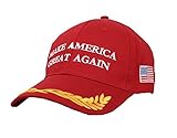 Homder Adult Adjustable Baseball Cap hat Embroidered Hip Hop Hat Make America Great Again Hats (Red)