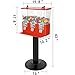 Mophorn Triple Head Gumball Candy Vending Machine with Stand Durable Metal Body Removable Canisters Capsule Bouncy Ball Gumball Vending Dispenser Machine Red
