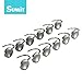 Sunlit Contemporary Design Round Shower Curtain Hooks Rust Proof Oil Rubbed Metal Shower Curtain Rings - Satin Matte Silver - 12 Pack
