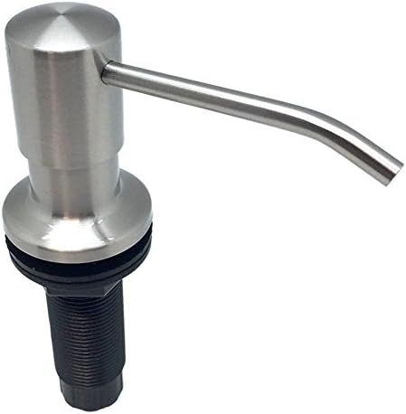 Ultimate KitchenTM - Best Stainless Steel Sink Soap Dispenser (Brushed Nickel) - Large Capacity 17 OZ Bottle - Easy Installation - Well Built and Sturdy - 5 Yr Replacement Warranty
