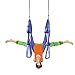 HI SUYI Anti-Gravity Aerial Yoga Hammock Swing – Six Handles Sling Pilates Set Kit Include Steel Carabiners Extension Straps No Ceiling Hanging Mount for Home & Gym Fitness