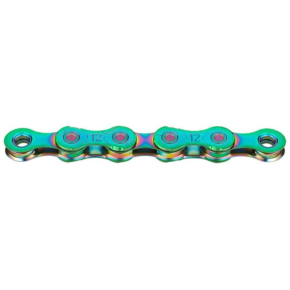 KMC X12 Waxed 12 Speed Chain, Aurora Green, 126 Link