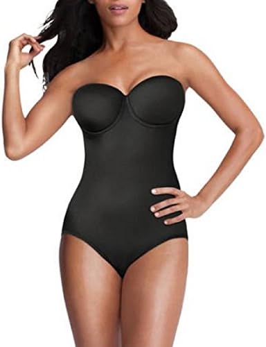 Flexees by Maidenform Extra Firm Control Strapless Shapewear Bodybriefer With Underwire 83956 (38C, Black)