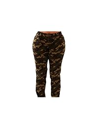 Pantalones vaqueros vaqueros para dama, talla grande, diseño de camuflaje