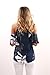 Feel Show Women Cold Shoulder Ruffles Flounce Printed T Shirt Chiffon Blouse