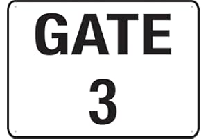 Gate 3 Identification 12x16 inch Aluminum Metal Sign - Pre-Drilled Holes For Easy Mounting, Rust-Free & Weatherproof, Indoor/