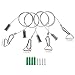 4 Pack T-SUNRISE LED Panel Light Suspension Systems,Suspension Cables, hanging Chains for LED Panel