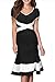 ANGVNS Women's V Neck Short Sleeve Bow-knot Belted Vintage Retro Bridesmaid Dress