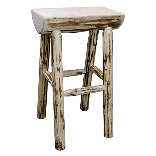 Montana Woodworks Montana Collection  Half Log Barstool, Ready to Finish