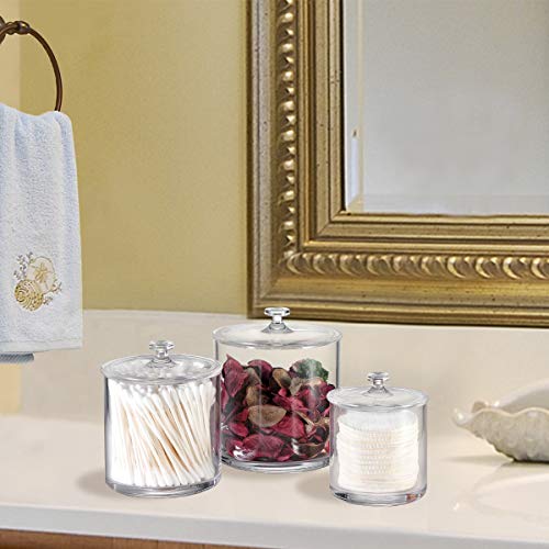 2 Apothecary+Bathroom+Organizer+Canister+Cosmetic